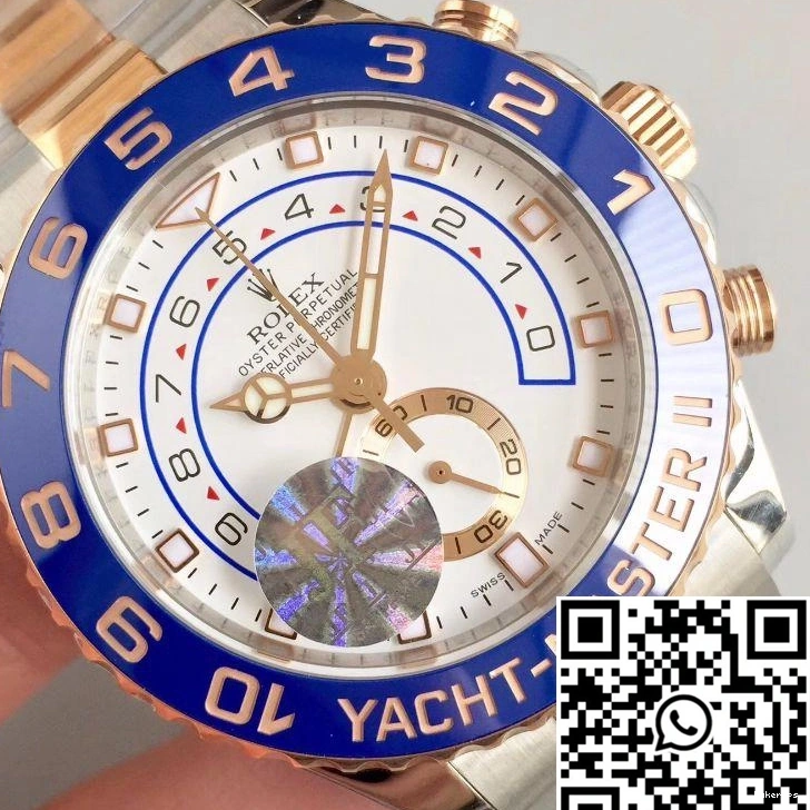 JF Yacht Master Gold Factory Dial 116681 White II Rolex Rose 1221